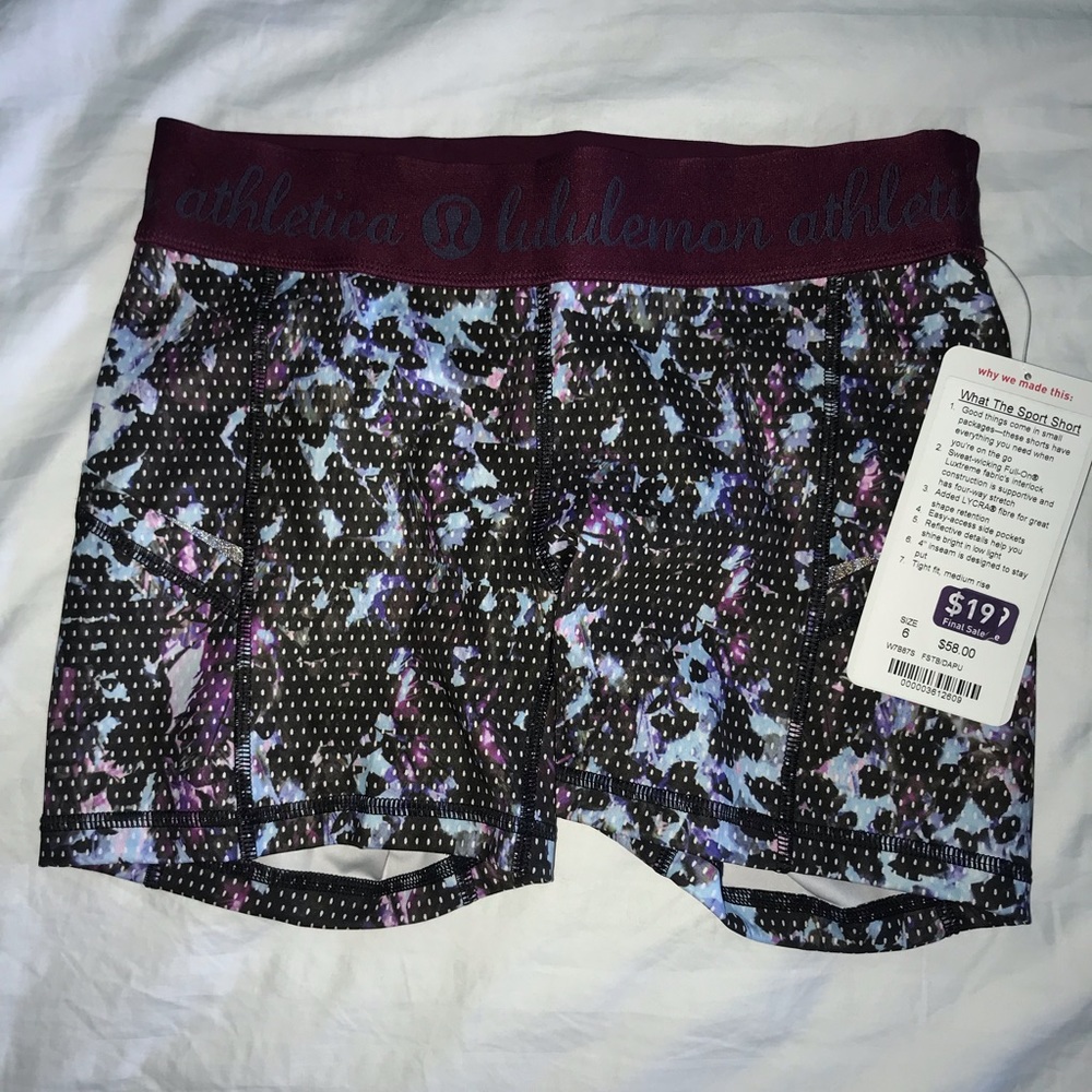What the sport short Lululemon size 6